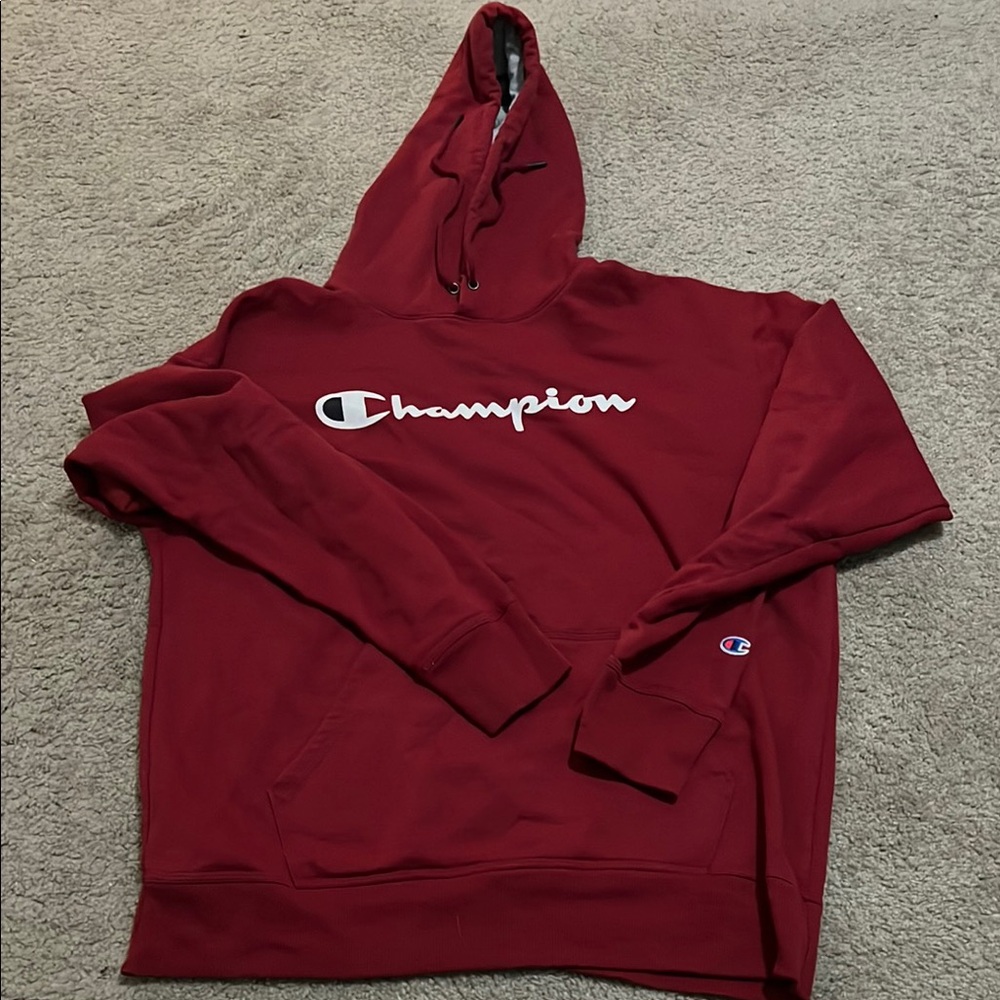 Champion Men's Burgundy Hoodie